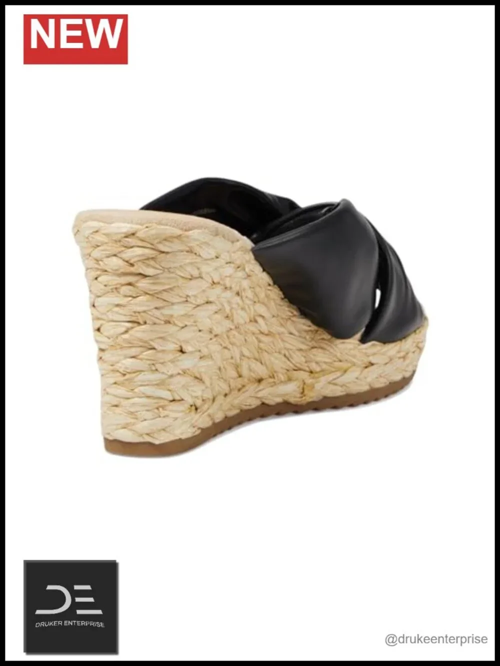 Anne Klein Winnie Wedge Sandal Faux Leather Cushioned
